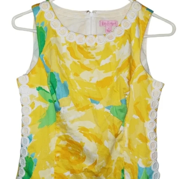 Lilly Pulitzer First Impressions Yellow Rose Mila Shift Dress - Picture 4 of 9